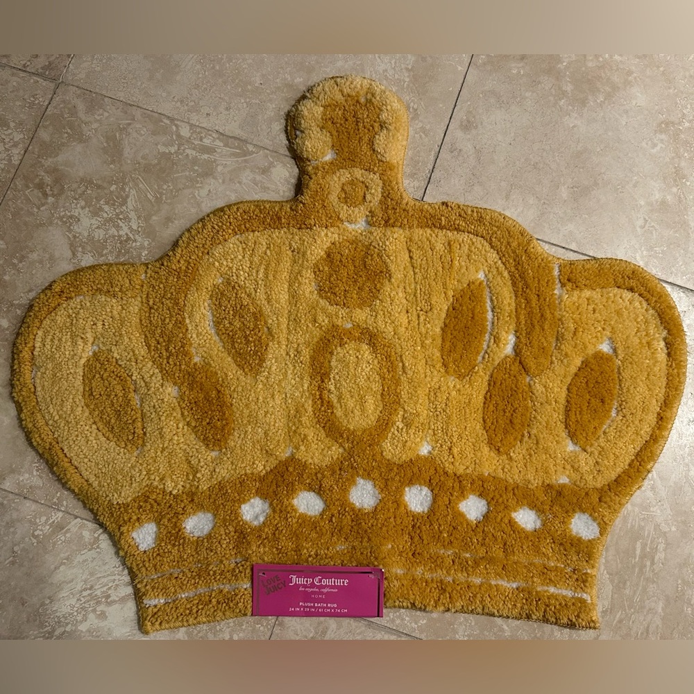 NWT Juicy Couture 🎀👑 Gold Crown Rug